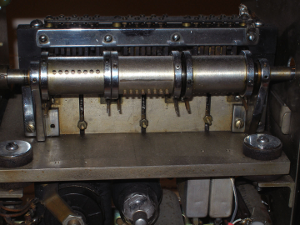 Front view of a Rangertone chimes machine